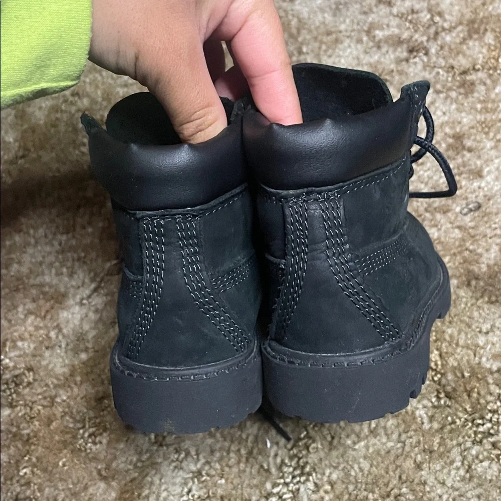 Timberland Youth Kids Black‎ Boots Size 7